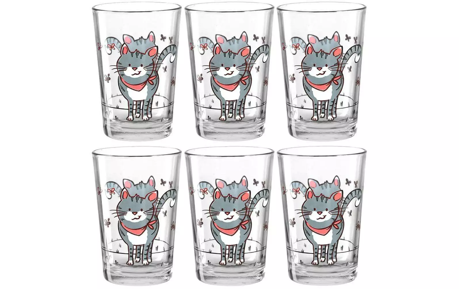 Montana Trinkglas Für Kinder Katze 210 Ml, 6 Stück, Transparent - Trinkgläser 1 Montana Trinkglas Für Kinder Katze 210 Ml, 6 Stück, Transparent - Trinkgläser