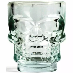Kikkerland Schnapsglas Schädel 45 Ml, 4 Stück, Transparent - Schnaps- & Likör Gläser