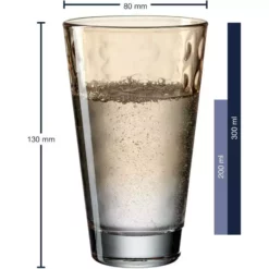 Leonardo Trinkglas Optic Pastell 300 Ml, 6 Stück, Orange - Trinkgläser -Gläser Verkaufsgeschäft 1204299 3 5