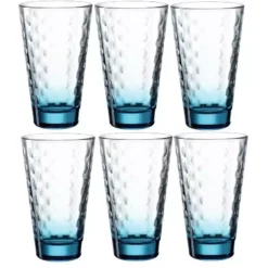 Leonardo Trinkglas Optic 300 Ml, 6 Stück, Blau - Trinkgläser