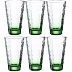 Leonardo Trinkglas Optic 300 Ml, 6 Stück, Grün - Trinkgläser