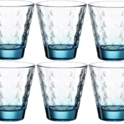 Leonardo Trinkglas Optic 215 Ml, 6 Stück, Blau - Trinkgläser