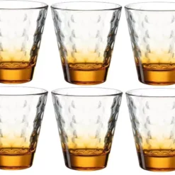 Leonardo Trinkglas Optic 215 Ml, 6 Stück, Orange - Trinkgläser