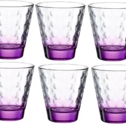 Leonardo Trinkglas Optic 215 Ml, 6 Stück, Violett - Trinkgläser