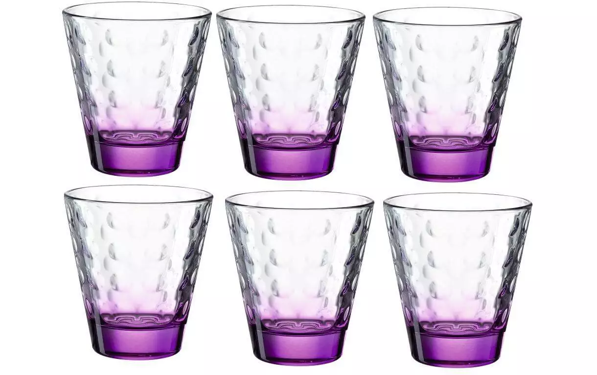 Leonardo Trinkglas Optic 215 Ml, 6 Stück, Violett - Trinkgläser 1 Leonardo Trinkglas Optic 215 Ml, 6 Stück, Violett - Trinkgläser