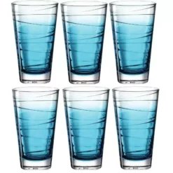 Leonardo Trinkglas Vario Struttura 280 Ml, 6 Stück, Blau - Trinkgläser