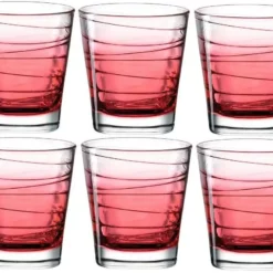 Leonardo Trinkglas Vario Struttura 250 Ml, 6 Stück, Rot - Trinkgläser