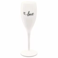 Koziol Sektglas Superglas Love 100 Ml, 1 Stück, Weiss - Sektgläser
