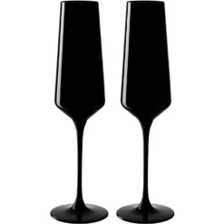 Leonardo Sektglas Etna 280 Ml, 2 Stück, Schwarz - Sektgläser