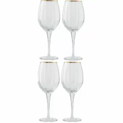 Lene Bjerre Weissweinglas Claudine 450 Ml, 4 Stück, Transparent - Weingläser