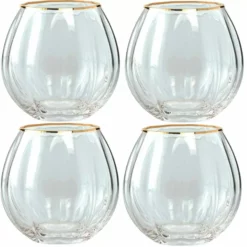 Lene Bjerre Trinkglas Claudine 490 Ml, 4 Stück, Transparent - Trinkgläser