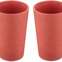 Koziol Trinkbecher Connect L 350 Ml, 2 Stück, Rot - Trinkgläser