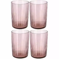 Bitz Trinkglas Kusintha 280 Ml, 4 Stück, Pink - Trinkgläser