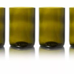 Rebottled Trinkglas 330 Ml, 4 Stück, Olivgrün - Trinkgläser