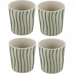 Koziol Trinkbecher Connect S Monstera 190 Ml, 4 Stück, Beige/Grün - Trinkgläser
