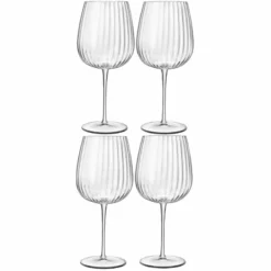 Luigi Bormioli Rotweinglas Optica 750 Ml, 4 Stück, Transparent - Weingläser