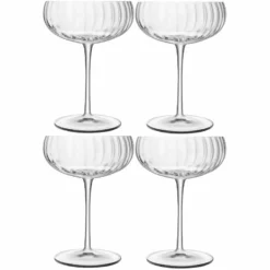 Luigi Bormioli Champagnerglas Optica 300 Ml, 4 Stück, Transparent - Sektgläser