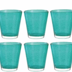 Leonardo Trinkglas Burano Laguna 330 Ml, 6 Stück, Türkis - Trinkgläser
