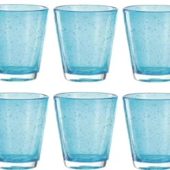 Leonardo Trinkglas Burano Azzurro 330 Ml, 6 Stück, Hellblau - Trinkgläser