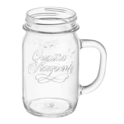 Bormioli Rocco Trinkkrug Drinking Jar Ohne Deckel, 415 Ml, 12 Stück - Trinkgläser